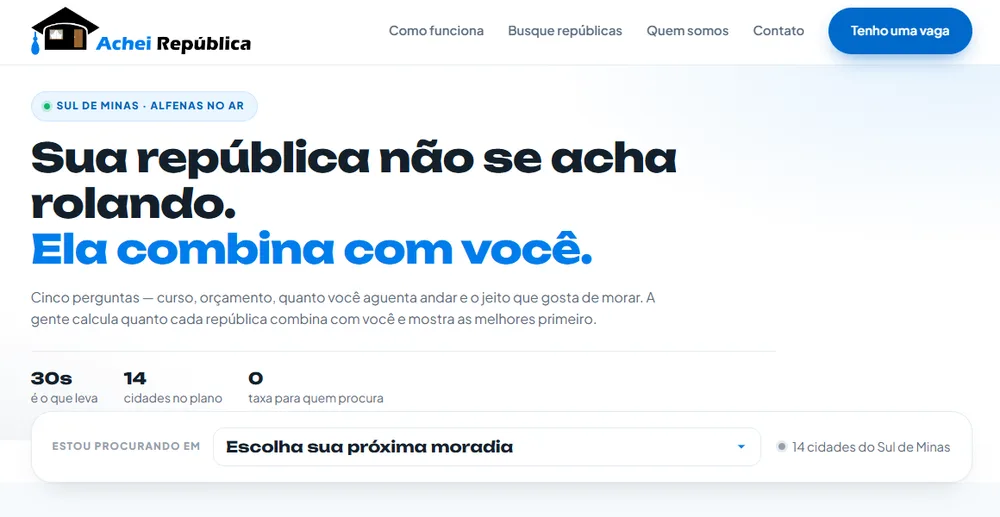 Tela do Achei República